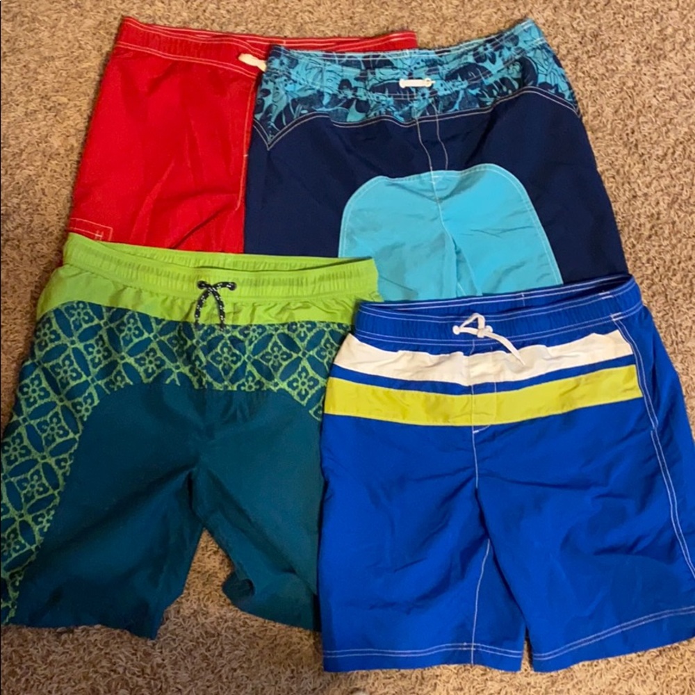 Lands end swimming trunks.
